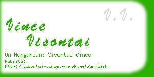 vince visontai business card